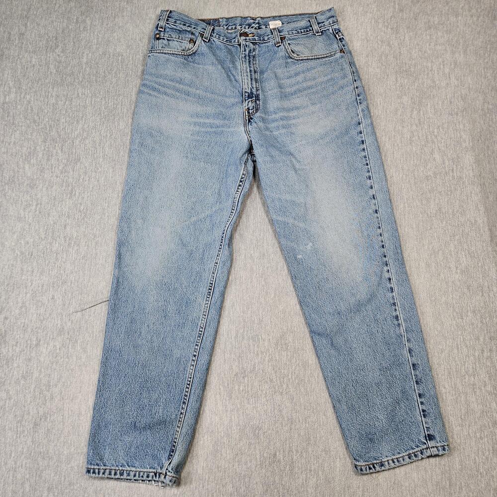 Vintage Levis 540 Jeans Mens 36x29 Blue Relaxed Fit Light Wash Brown Tab Y2K
